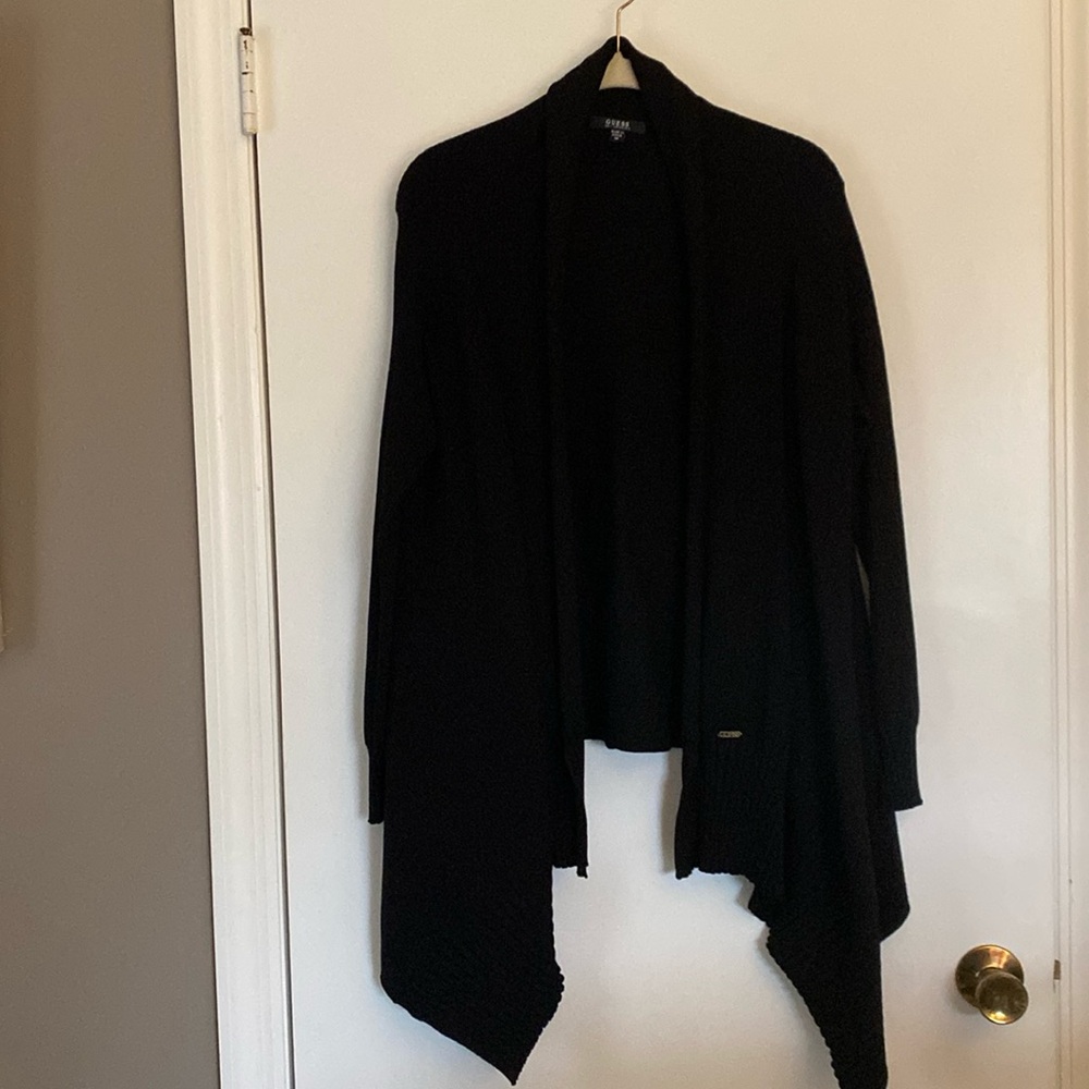 Guess sweater, scarf like front, lace up detail on back. Size Medium